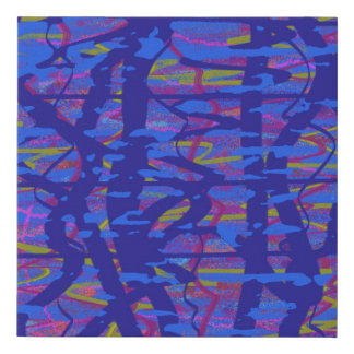 Blue Resist Abstract Canvas Print