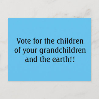 Blue Responsible Voting Election Phrase Saying Postcard
