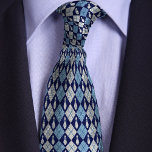 Blue Retro Argyle Bowling Pin Neck Tie<br><div class="desc">While bowling is still a popular past time, it definitely has a retro vibe about it, probably because people have been bowling for generations. That being said, from a design perspective, there's nothing more in keeping with that retro vibe than colorful Argyle. He sure to turbocharge that vibe with a...</div>