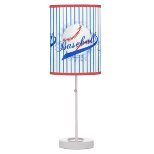 Blue Retro Baseball Style Table Lamp