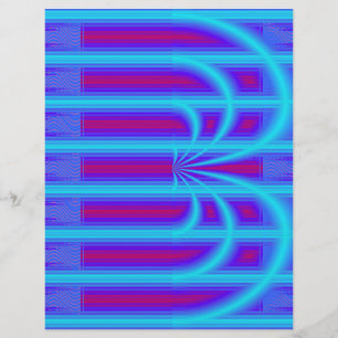 Blue Retro Cathedral Bulk Scrapbook Paper Pages