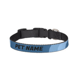 Blue Retro Curves Customized Cat Dog Name Colorful Pet Collar