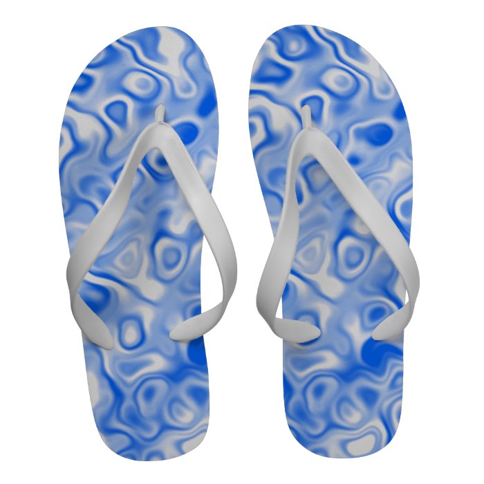 Blue Retro Flip Flops
