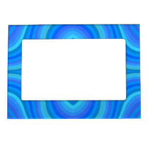 Blue Retro Pattern Magnetic Frame