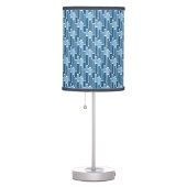 Blue Retro Rectangle Pattern Table Lamp (Right)
