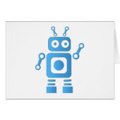 Blue Retro Robot (Front Horizontal)