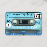 Blue Retro T4 Audiotape Cassette 80s DJ Business C Card