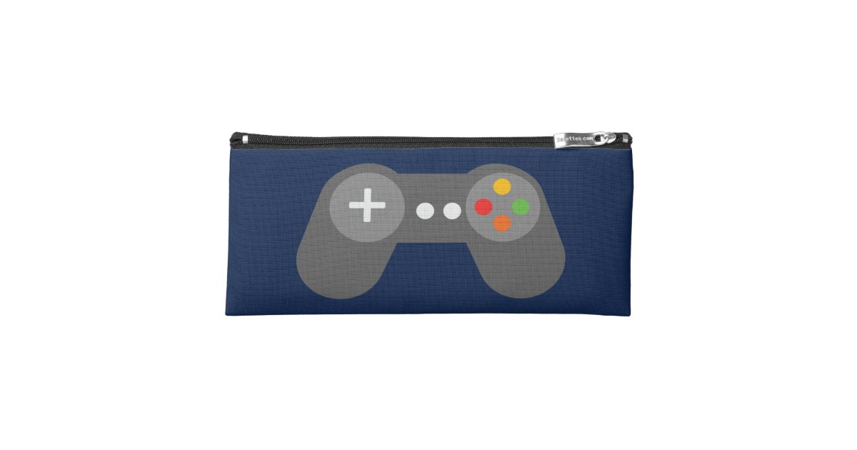 Blue Retro Video Game Controller Pencil Case