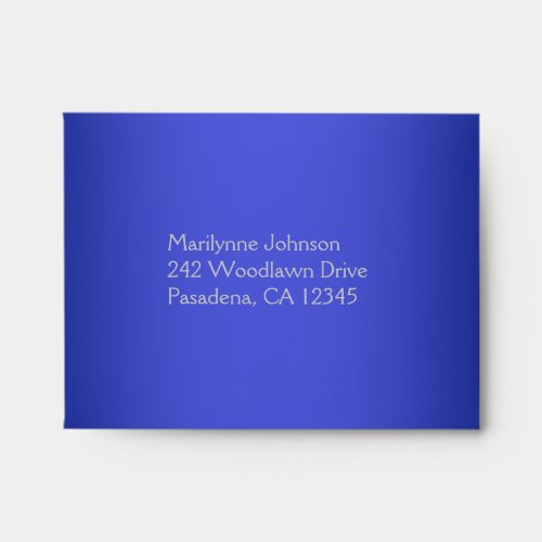 Blue Return Address Envelope for Reply Card