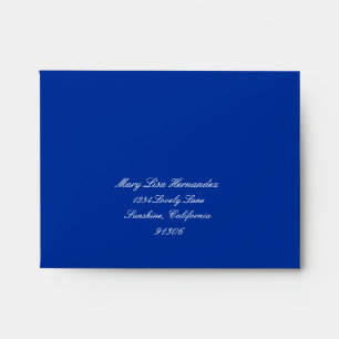 Blue Return Address Envelope for RSVP