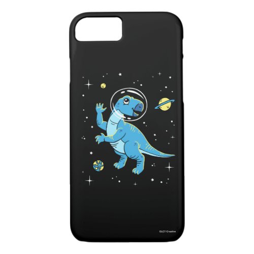 Blue Rhabdodon Dinos In Space iPhone 87 Case