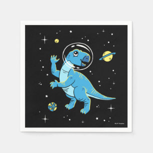 Blue Rhabdodon Dinos In Space Napkins