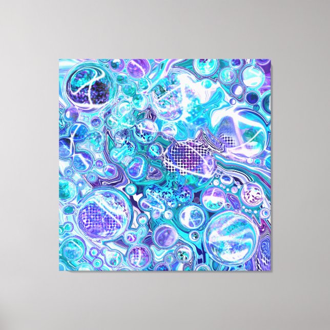 Blue Rhapsody | Abstract Art Canvas Print (Front)