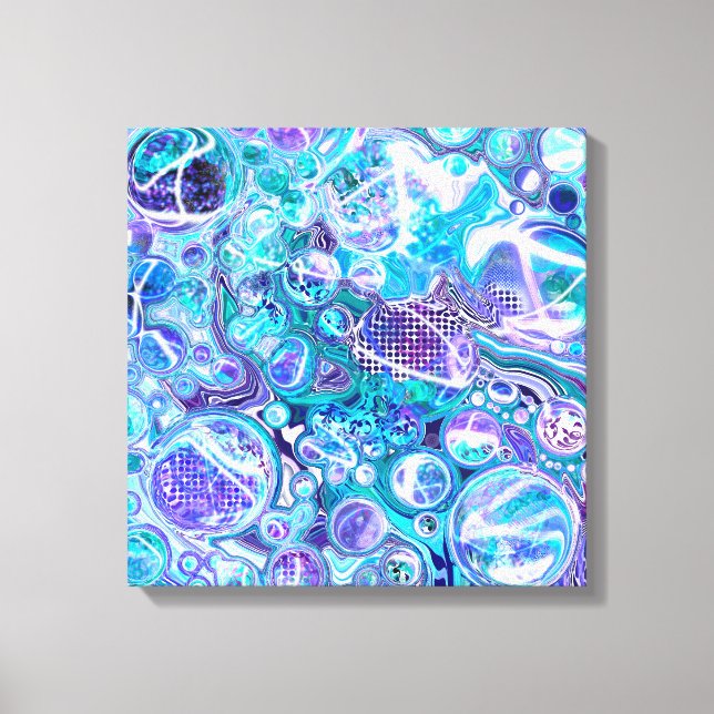 Blue Rhapsody | Abstract Art Canvas Print (Front)