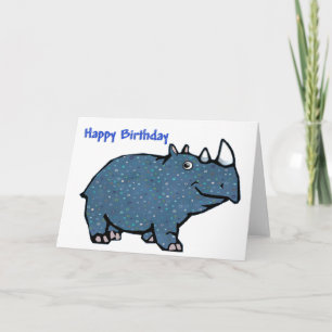 Blue Rhino Happy Birthday Card