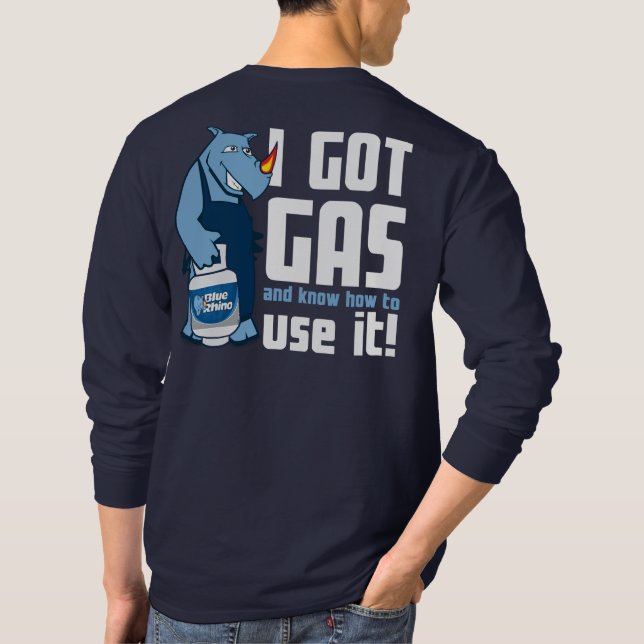 Blue Rhino "I Got Gas" Men's Long Sleeve T-Shirt (Back)