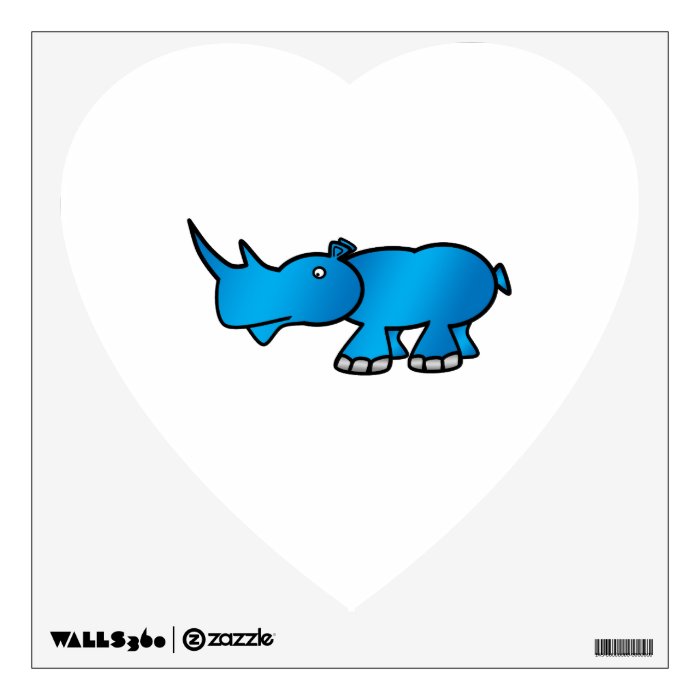 Blue rhino room decal