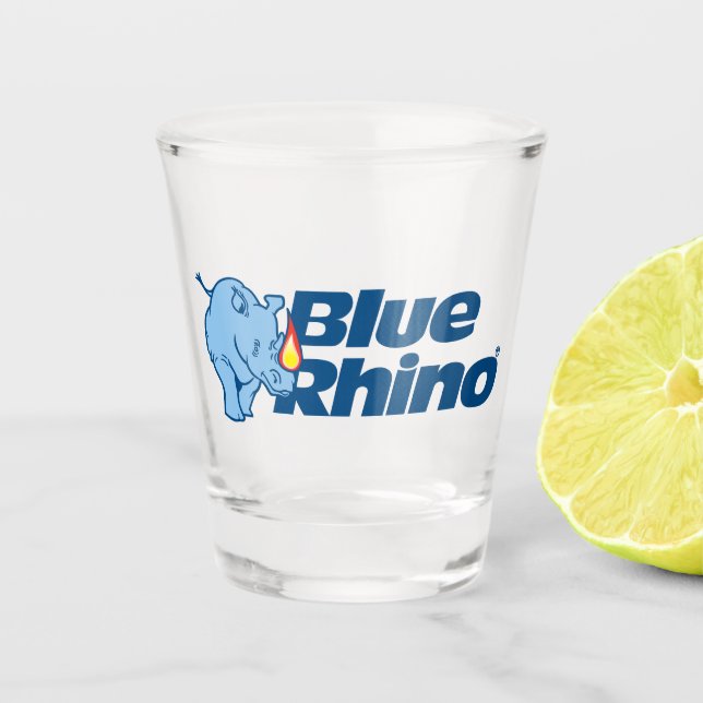 Blue Rhino Shot Glass (Front)