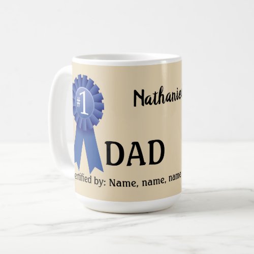 Blue Ribbon 1 Dad or other special relative Coffee Mug