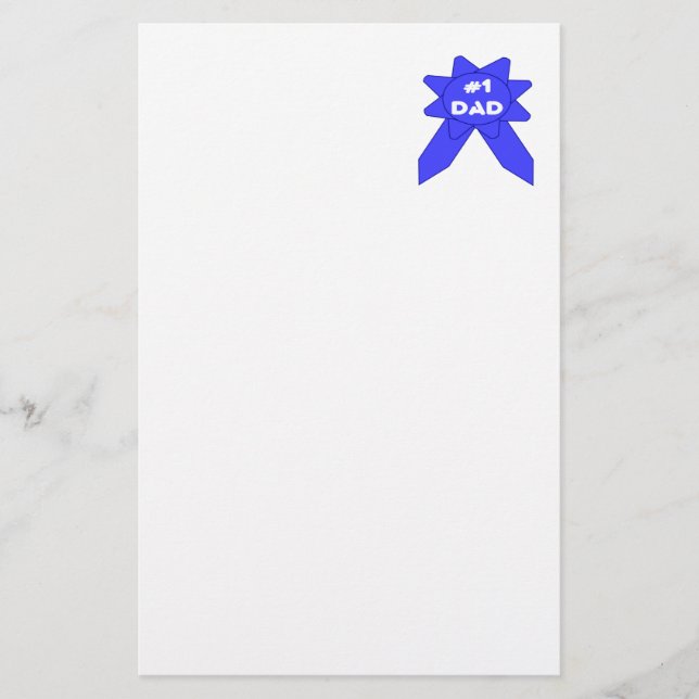 Blue Ribbon #1 Dad Stationery (Front)