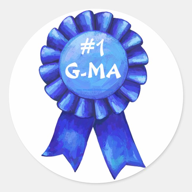 Blue Ribbon #1 Grandma Stickers (Front)