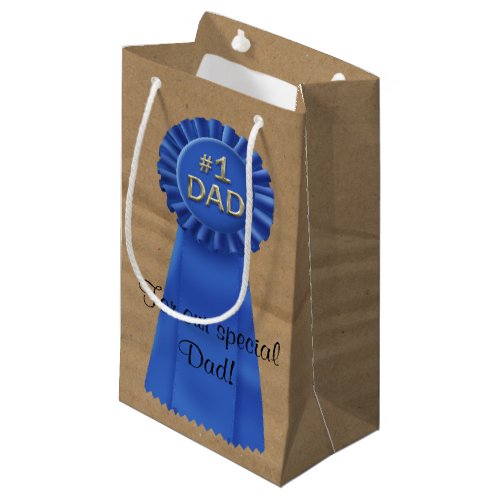 Blue Ribbon Award for Dad Small Gift Bag