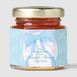 Blue Ribbon Baby Boy Shower  Honey Jar Favors