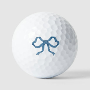 Blue Ribbon Bow Golf Ball