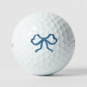 Blue Ribbon Bow  Golf Balls