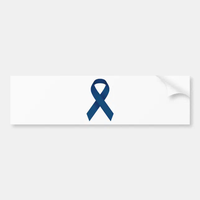 Blue ribbon bumper sticker | Zazzle