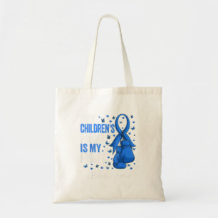 Blue Ribbon Children Diabetes Awareness Tote Bag