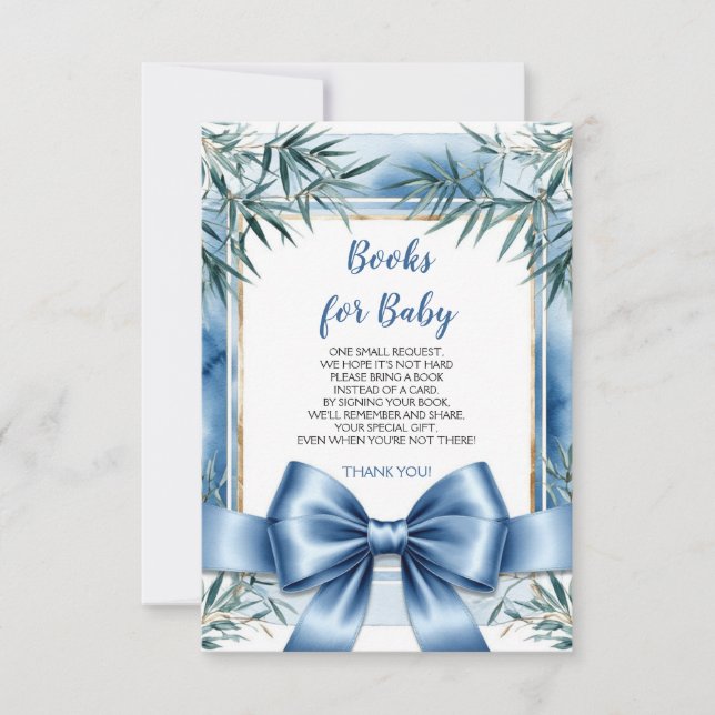 Blue Ribbon Chinoiserie Books for Baby Card (Front)