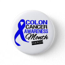 Blue Ribbon Colon Cancer Awareness Month Button