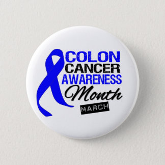 Blue Ribbon Colon Cancer Awareness Month Button