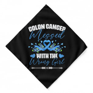 Blue Ribbon Colon Cancer Girl Survivor Bandana