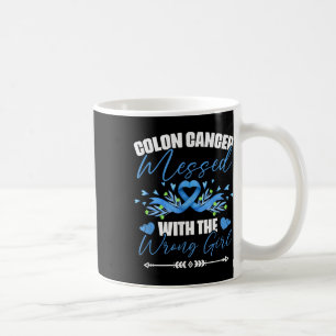 Blue Ribbon Colon Cancer Girl Survivor Colorectal Coffee Mug