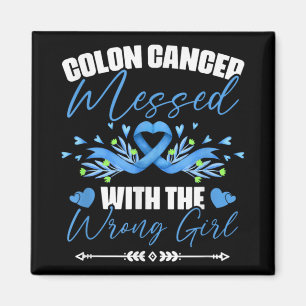 Blue Ribbon Colon Cancer Girl Survivor Colorectal Magnet