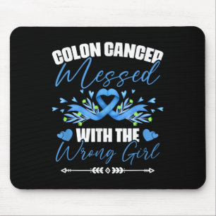Blue Ribbon Colon Cancer Girl Survivor Colorectal Mouse Pad