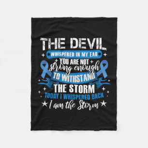 Blue Ribbon _ Colonscopy Colorectal Colon Cancer W Fleece Blanket