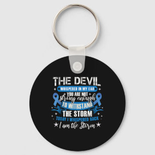 Blue Ribbon _ Colonscopy Colorectal Colon Cancer W Keychain