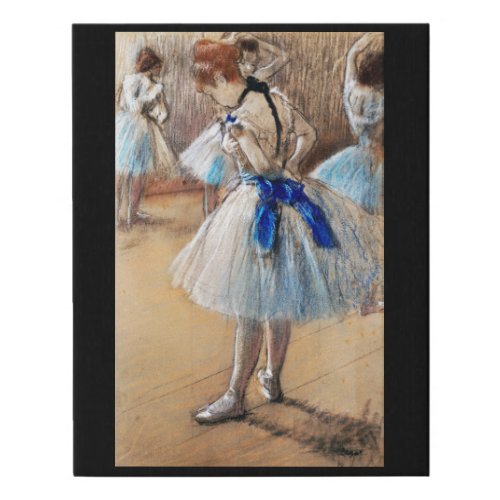 Blue Ribbon Dancer Edgar Degas Faux Canvas Print