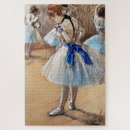 Blue Ribbon Dancer Edgar Degas Jigsaw Puzzle