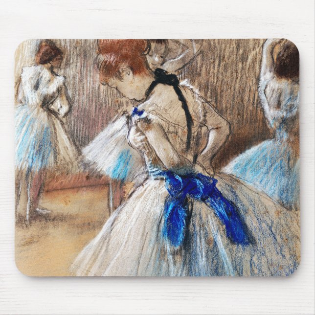 Blue Ribbon Dancer, Edgar Degas Mouse Pad (Front)