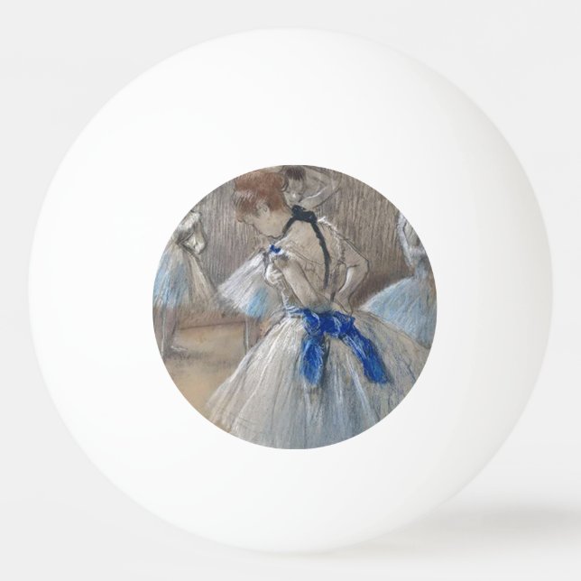 Blue Ribbon Dancer  Edgar Degas Ping Pong Ball (Front)
