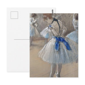 Blue Ribbon Dancer  Edgar Degas Postcard