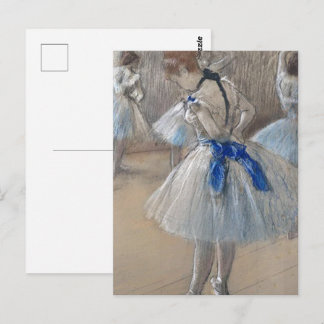 Blue Ribbon Dancer Edgar Degas Postcard