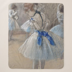 Blue Ribbon Dancer Edgar Degas Sherpa Blanket