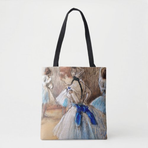 Blue Ribbon Dancer Edgar Degas Tote Bag