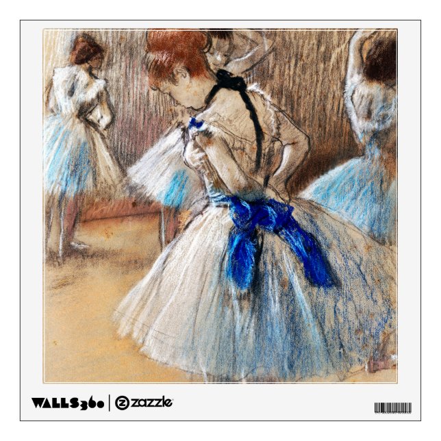 Blue Ribbon Dancer, Edgar Degas Wall Decal (Front)