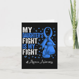 Blue Ribbon Daughter Alopecia Awareness Card